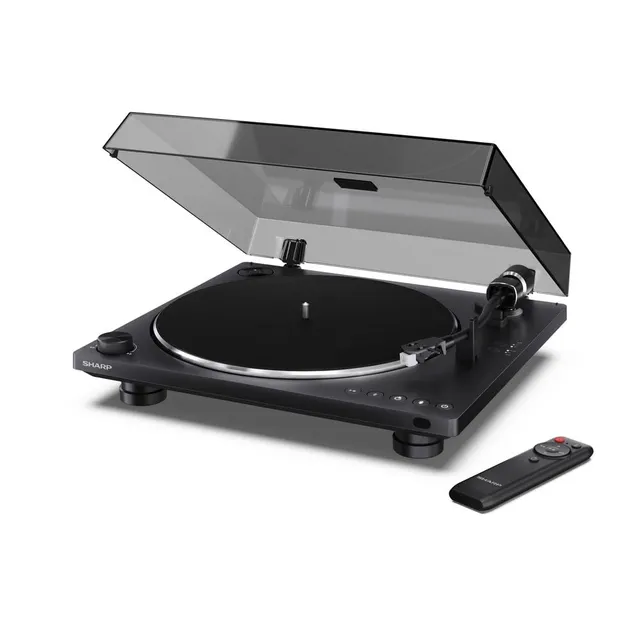 sharp-rp-tt100-plattenspieler-bluetooth-vollautomat-tiefschwarz image 1