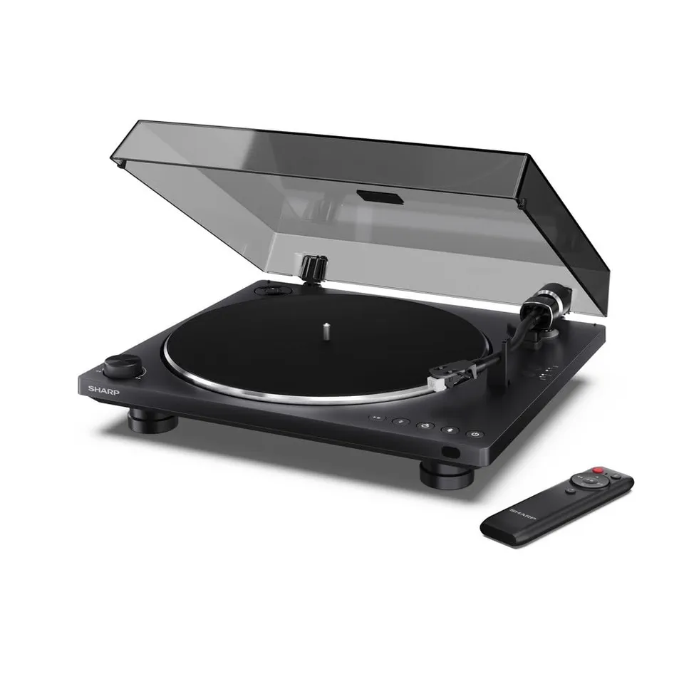 sharp-rp-tt100-plattenspieler-bluetooth-vollautomat-tiefschwarz image 1