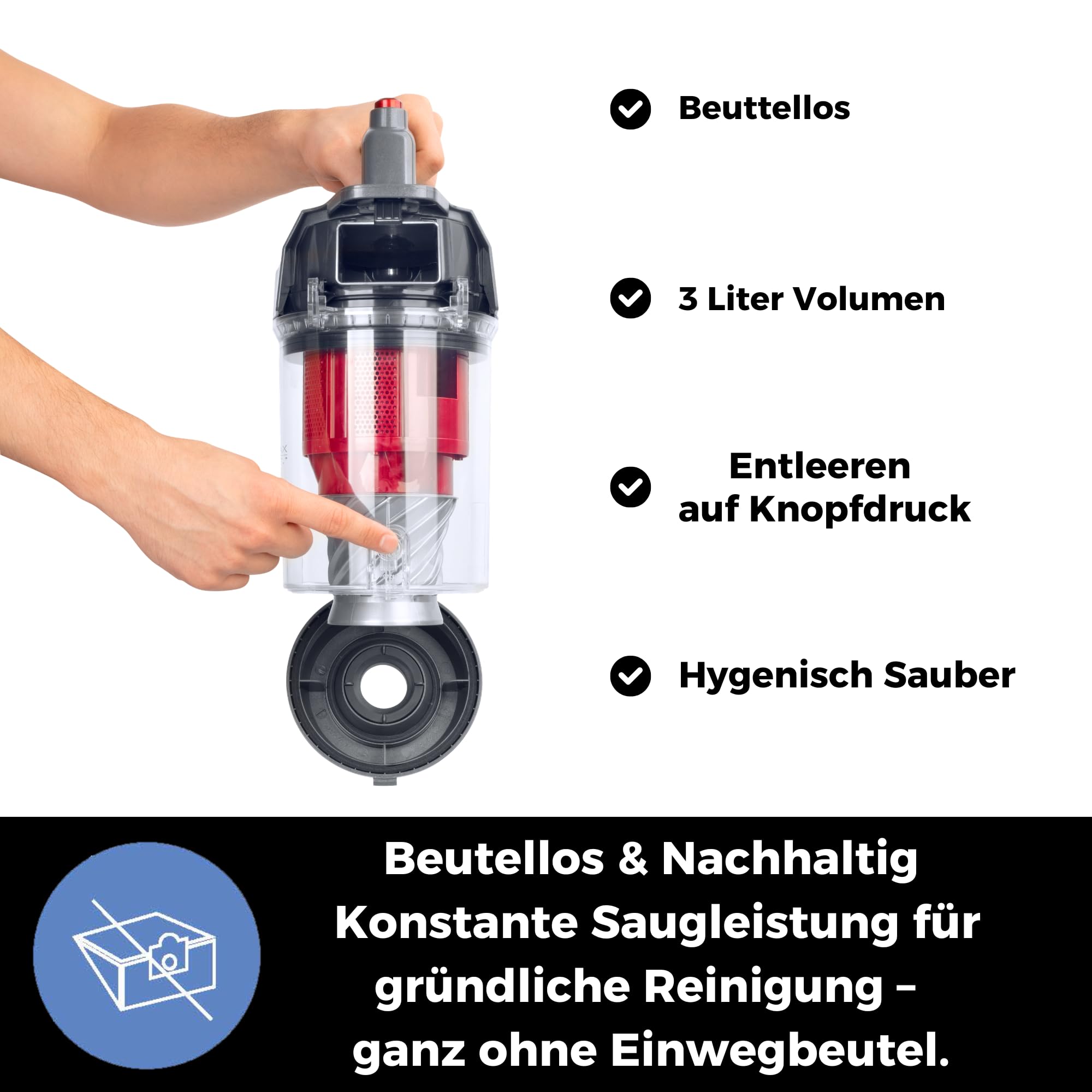fakir-bl-240-trend-staubsauger-beutellos-700w-anthrazit-rot image 7