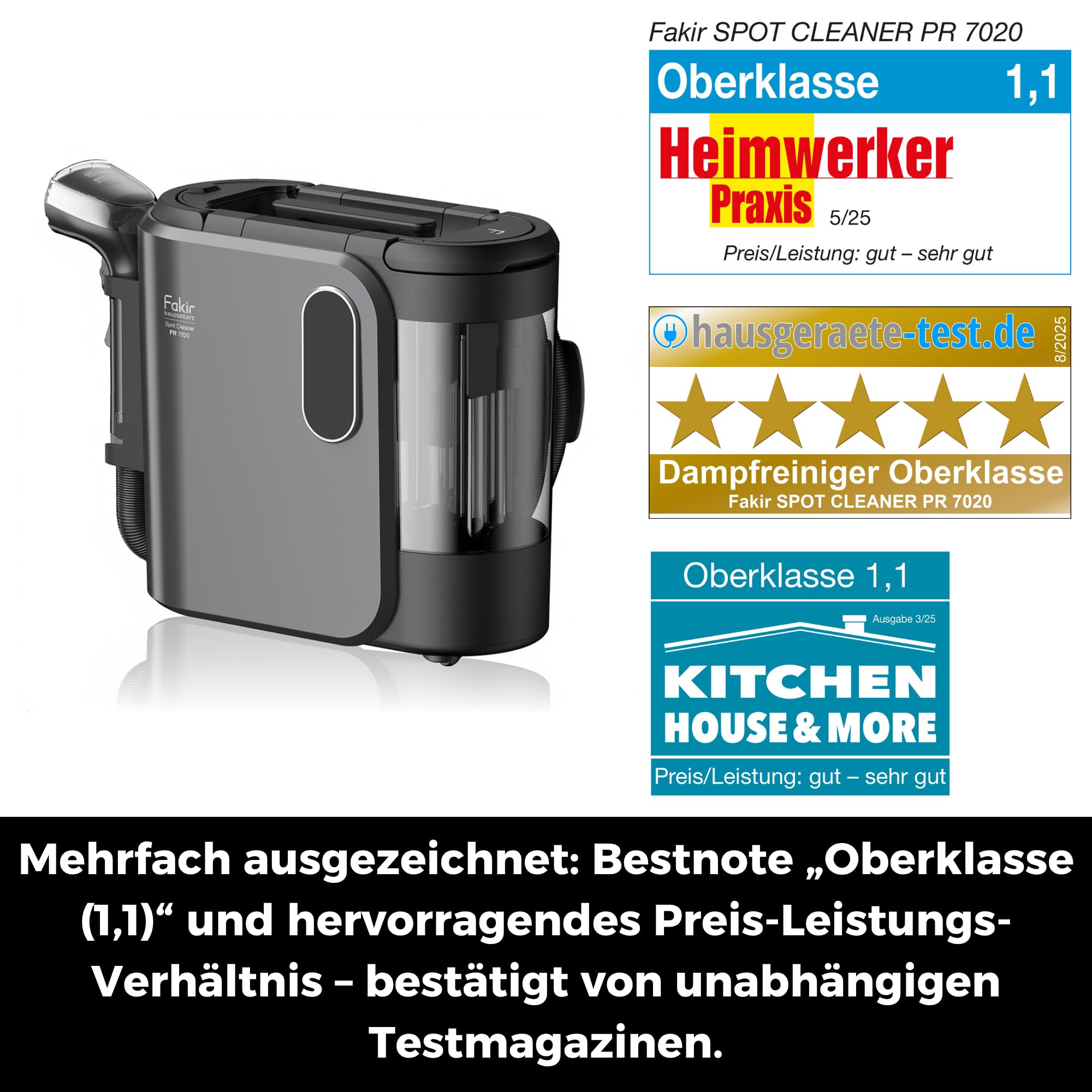 fakir-pr-7020-spot-cleaner-dampfreiniger-polsterreiniger-2000w image 5