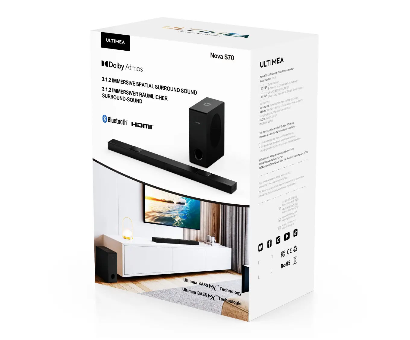 ultimea-nova-s70-3-1-2-soundbar-dolby-atmos-390w-refurbished image 6