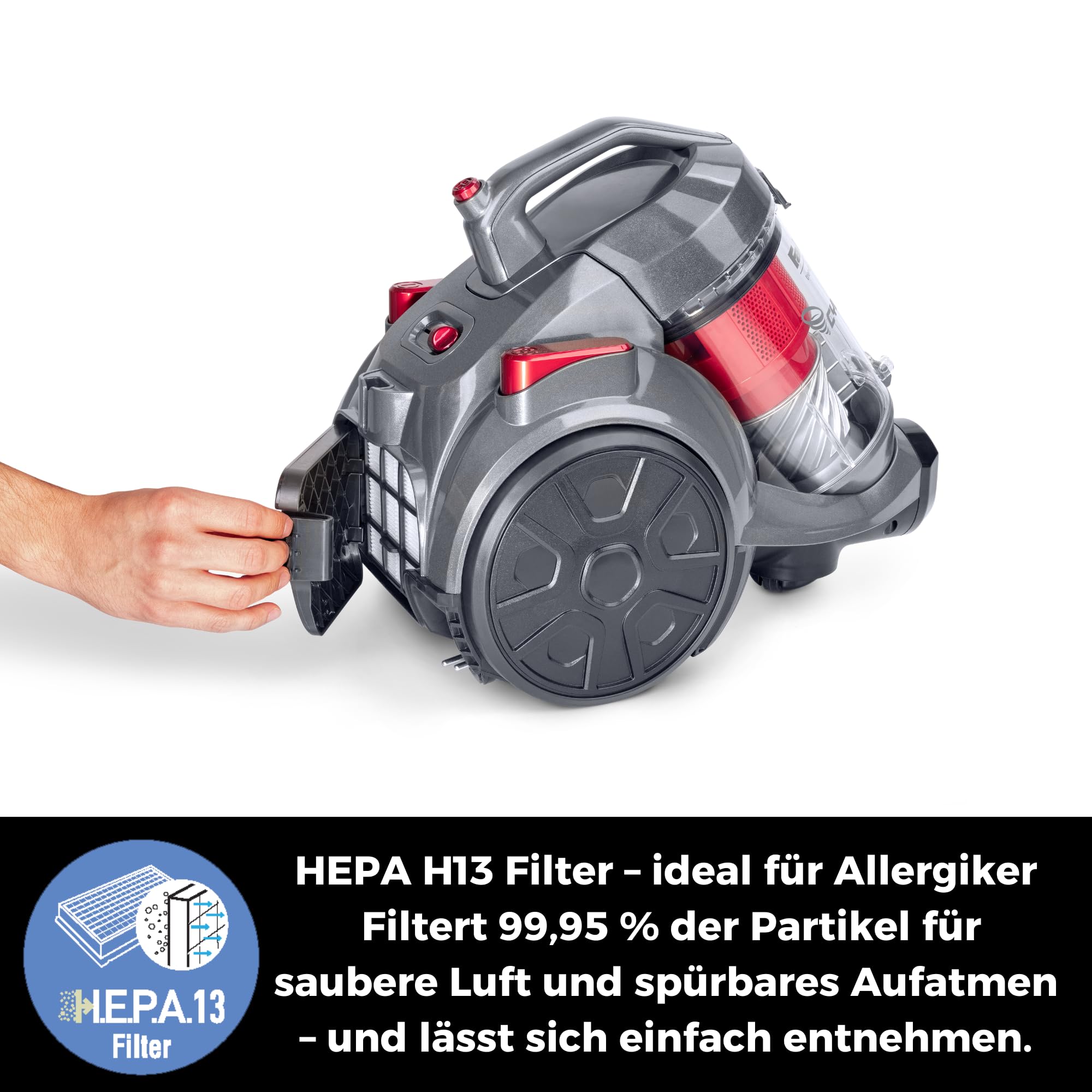 fakir-bl-240-trend-staubsauger-beutellos-700w-anthrazit-rot image 8