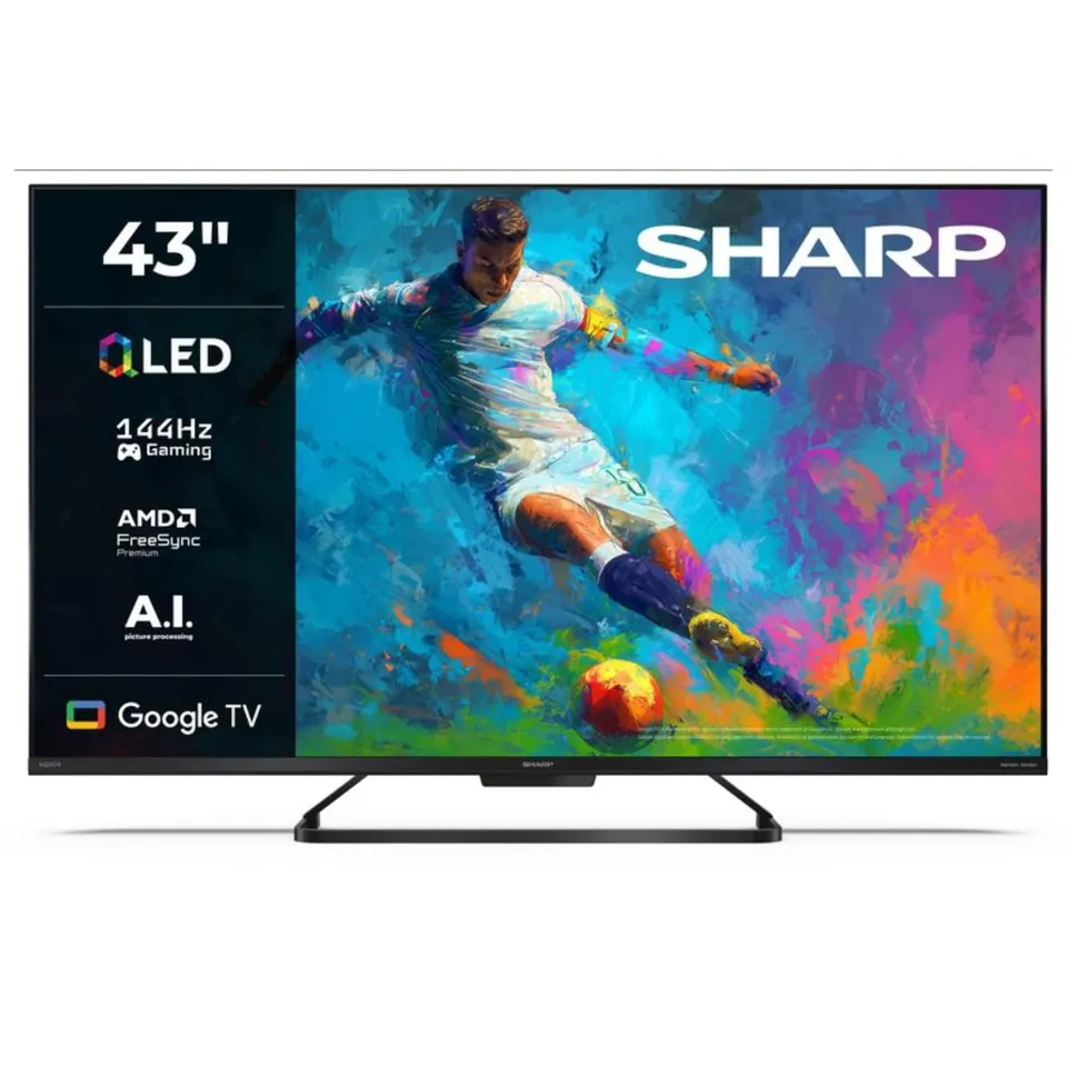 sharp-43hr7365e-fernseher-43-zoll-qled-4k-144-hz-google-tv image 1