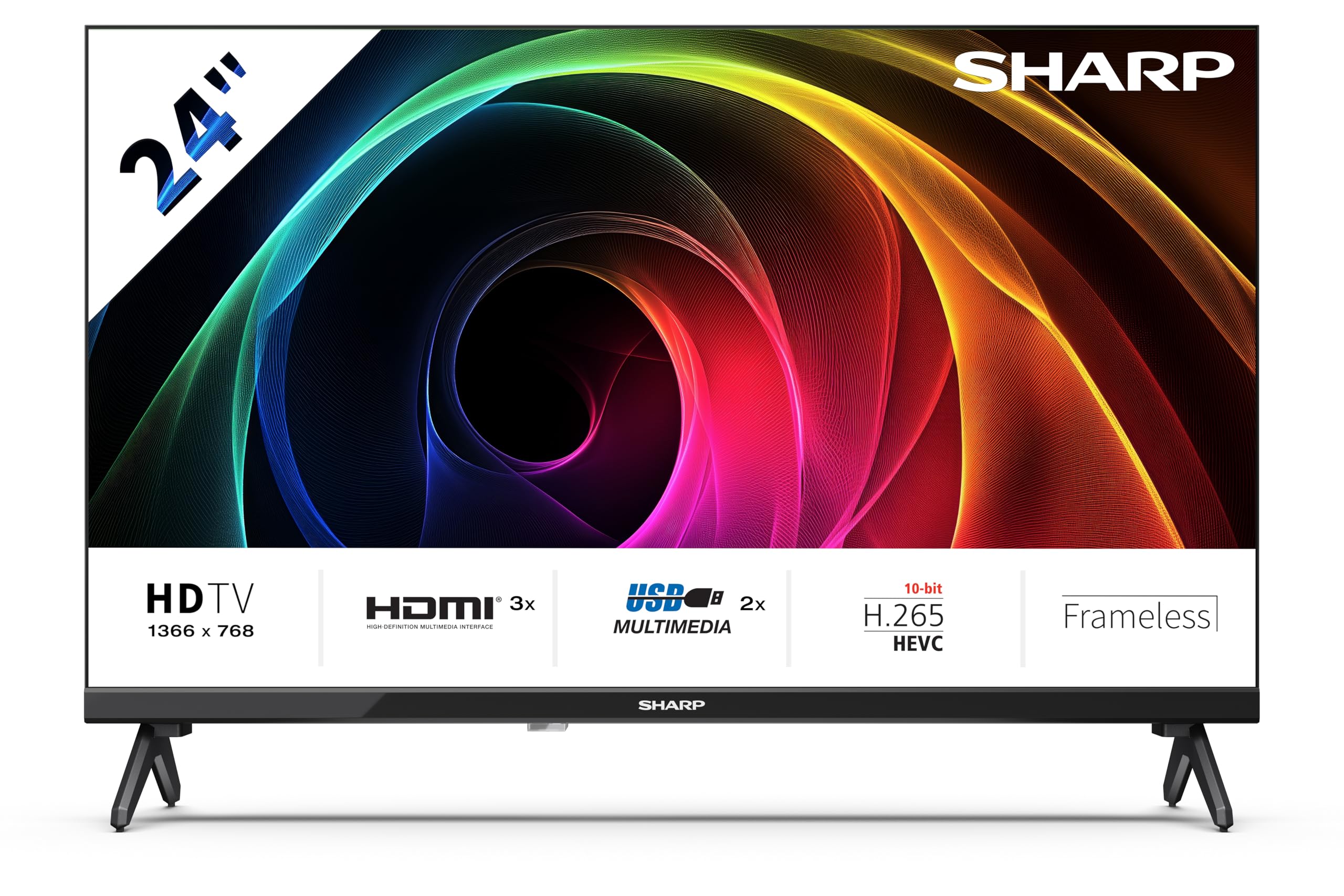 sharp-24ha1305e-24-zoll-hd-fernseher-non-smart-schwarz image 1