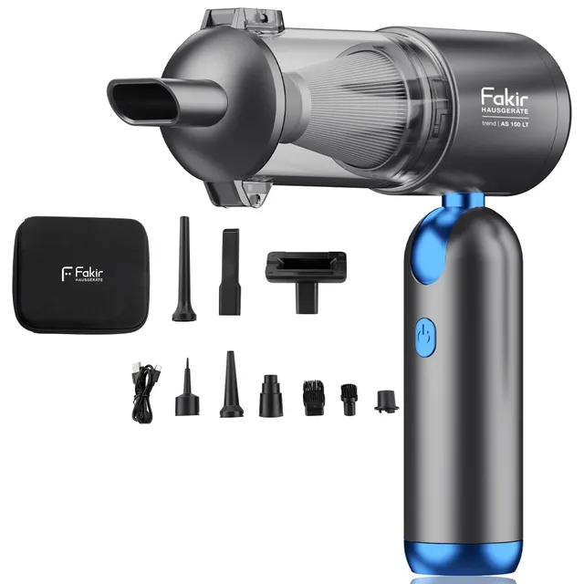 fakir-trend-as-150-lt-akku-handstaubsauger-anthrazit-blau-17-kpa image 1