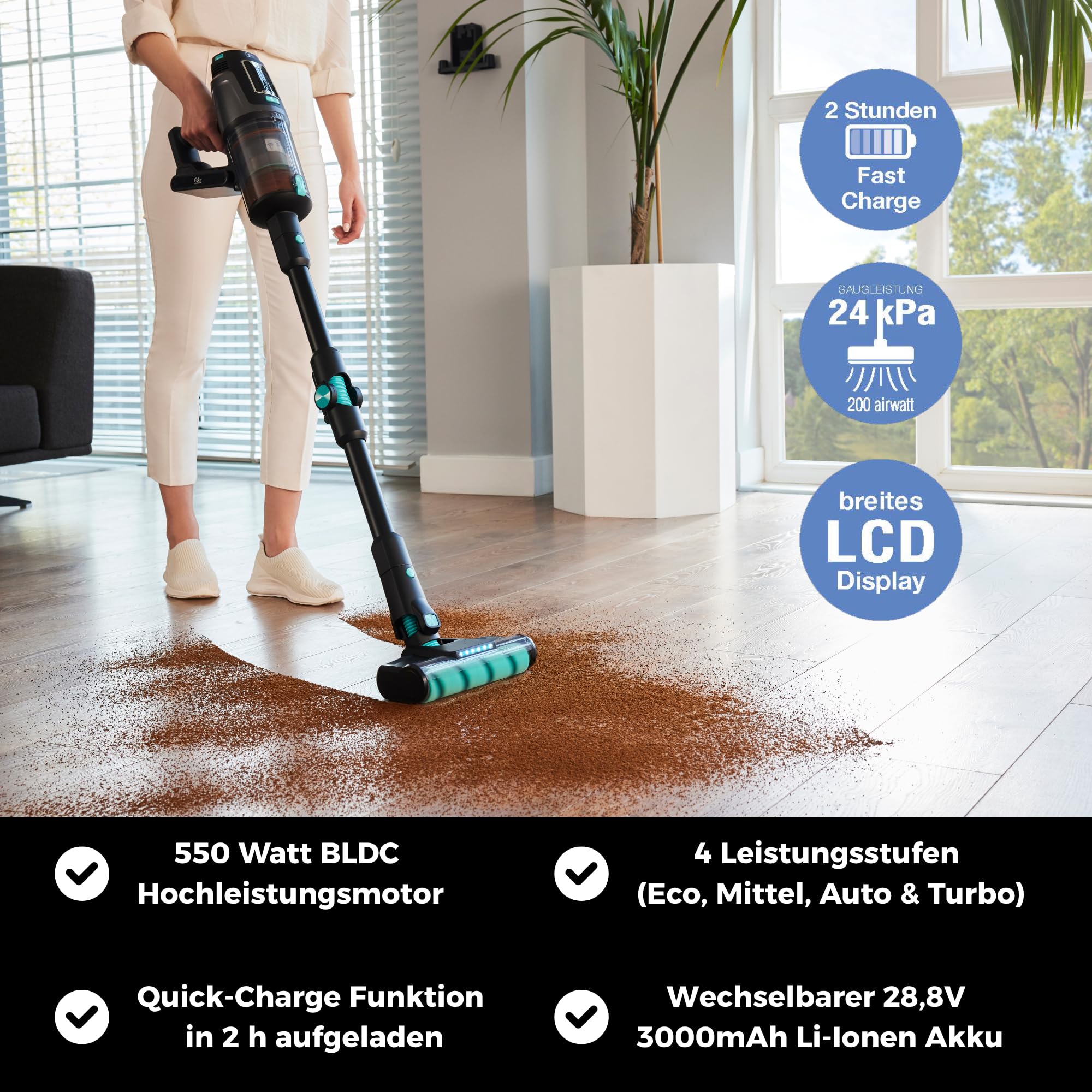 fakir-bolt-x-plus-aqua-8472-akkusauger-beutellos-mit-wischfunktion image 2
