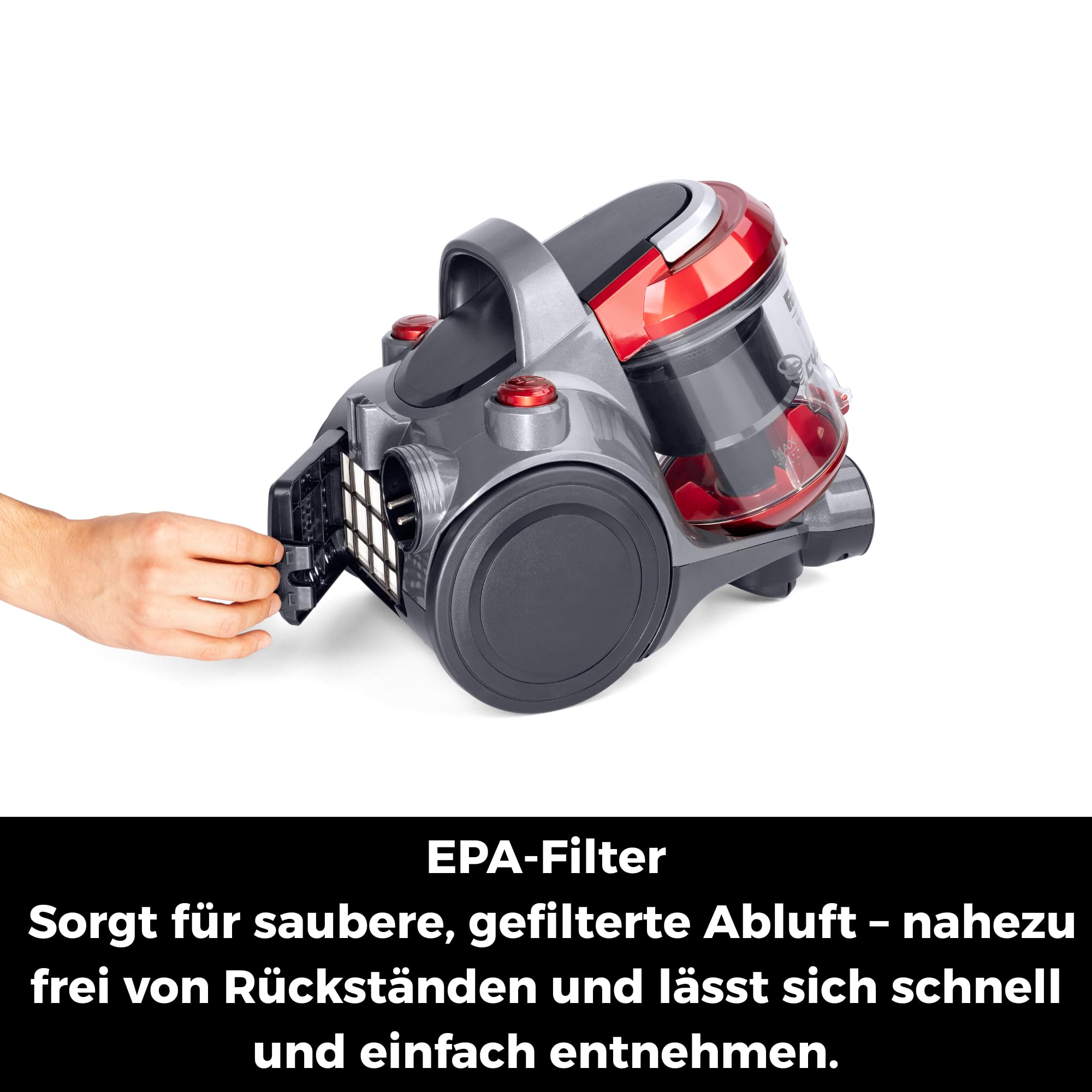 fakir-trend-bl-141-staubsauger-beutellos-700w-anthrazit-rot image 7