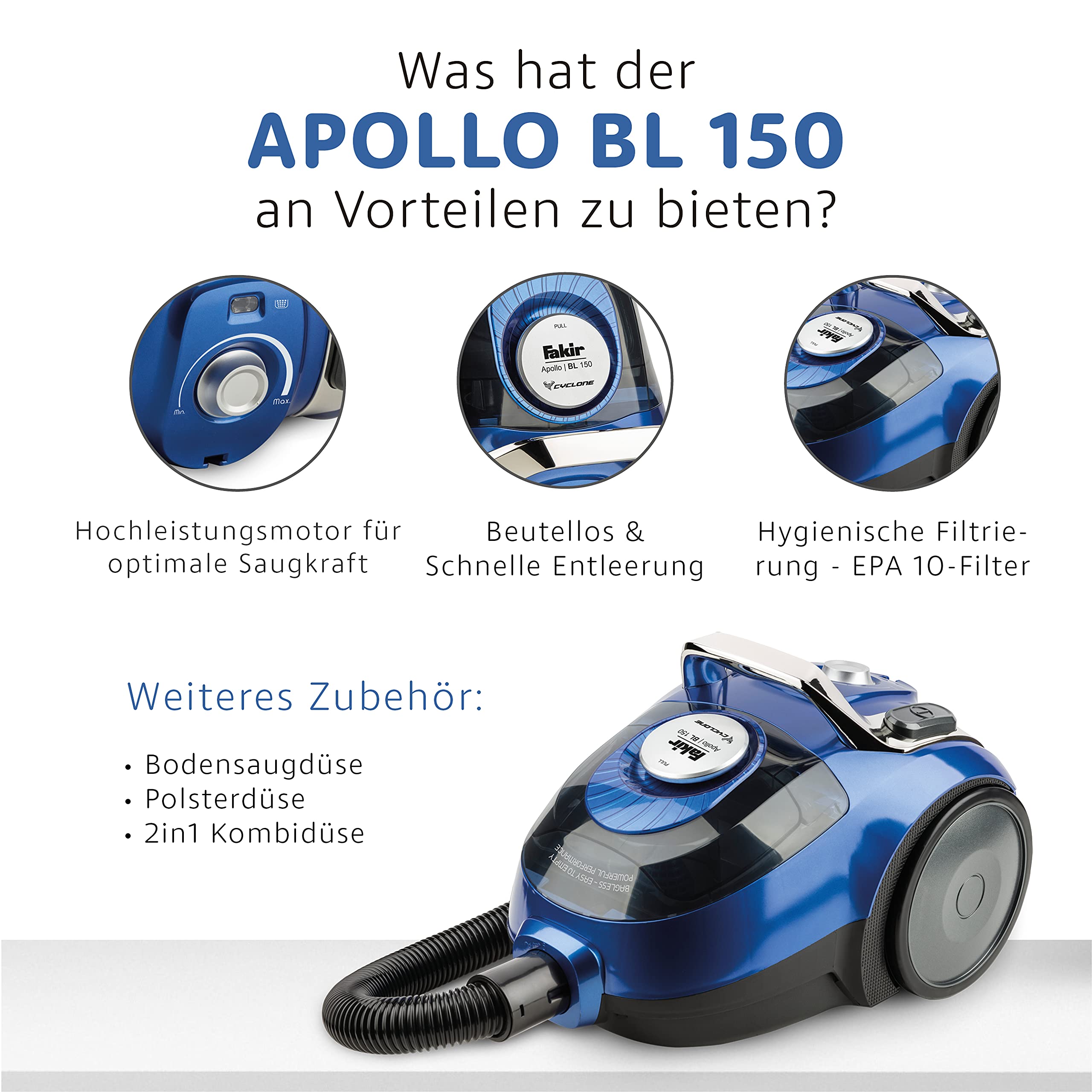 fakir-apollo-bl-150-staubsauger-beutellos-800-w-blau-silber image 5