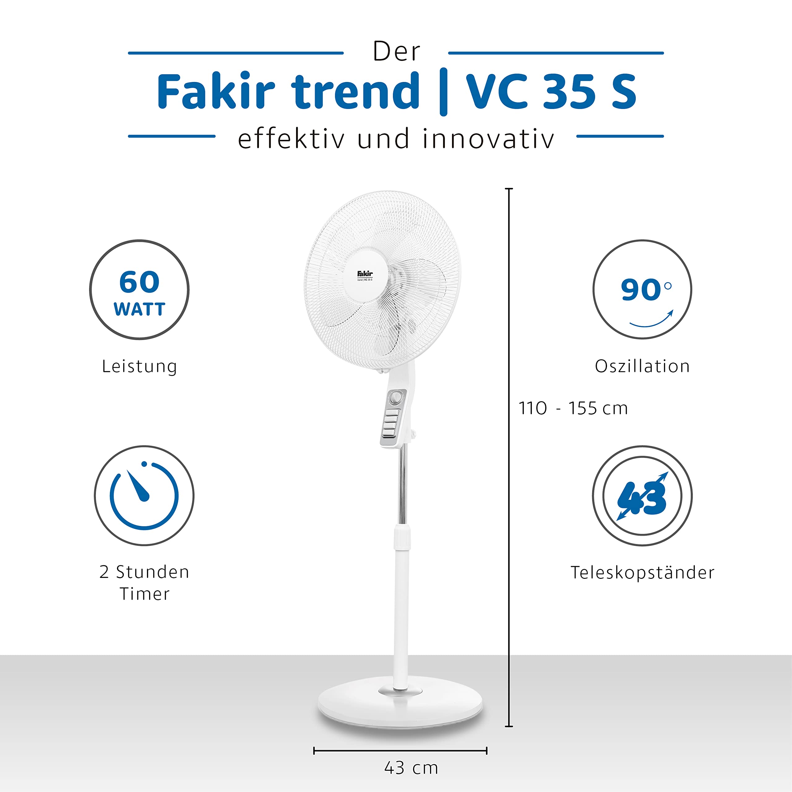fakir-trend-vc-35-s-standventilator-wei-42-db-leise image 3