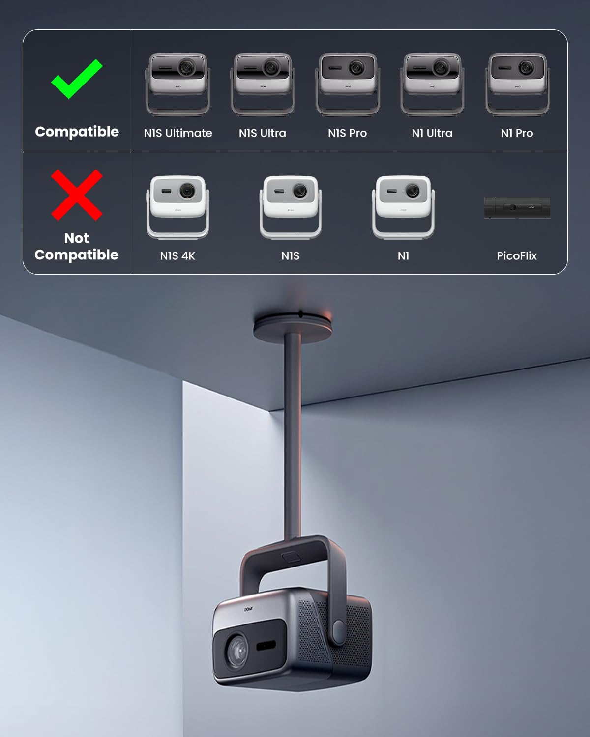jmgo-n1s-ultra-4k-beamer-mit-deckenhalterung image 4
