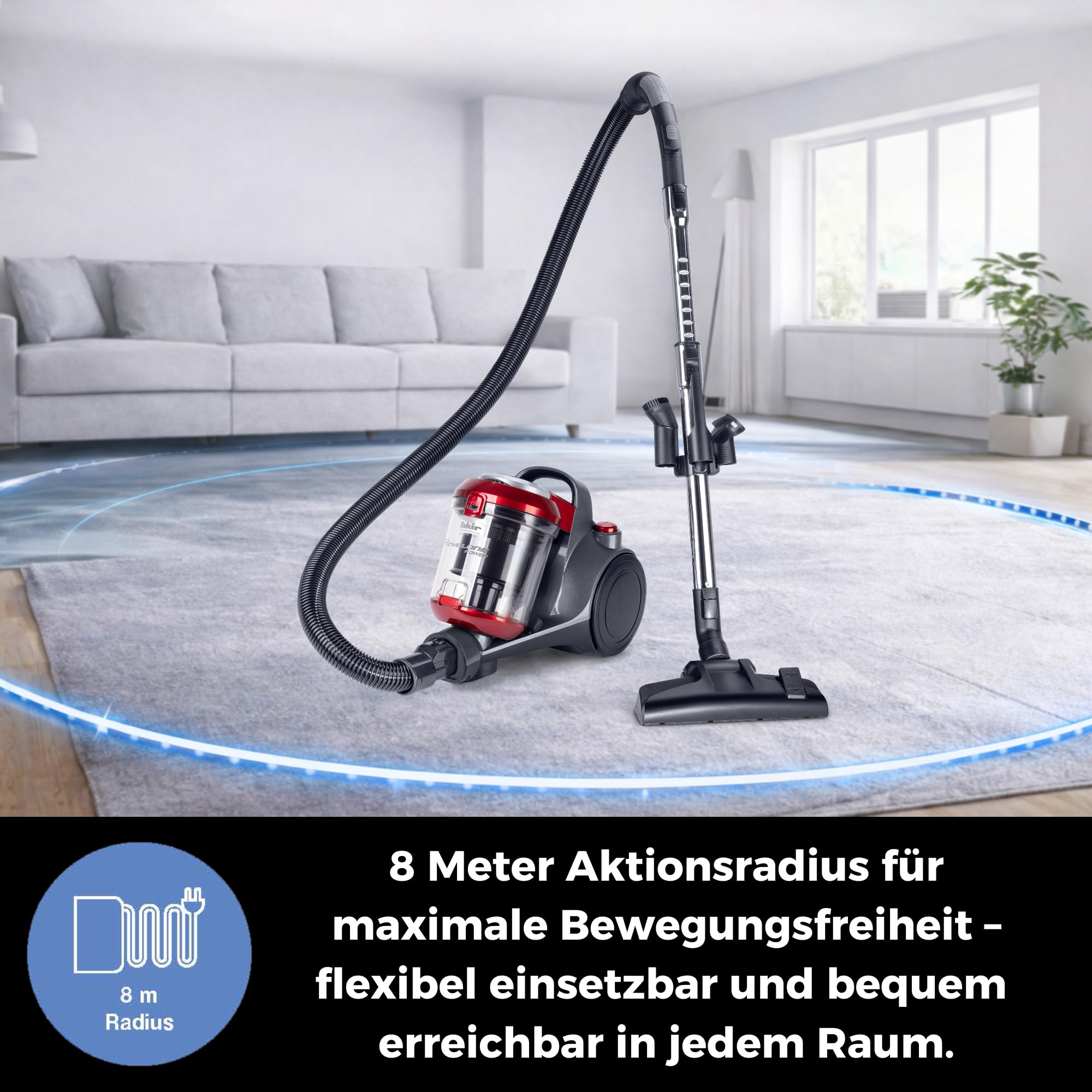 fakir-trend-bl-141-staubsauger-beutellos-700w-anthrazit-rot image 4