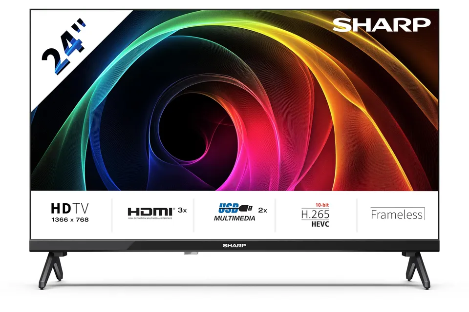 sharp-24ha1305e-24-zoll-hd-fernseher-non-smart-schwarz image 1