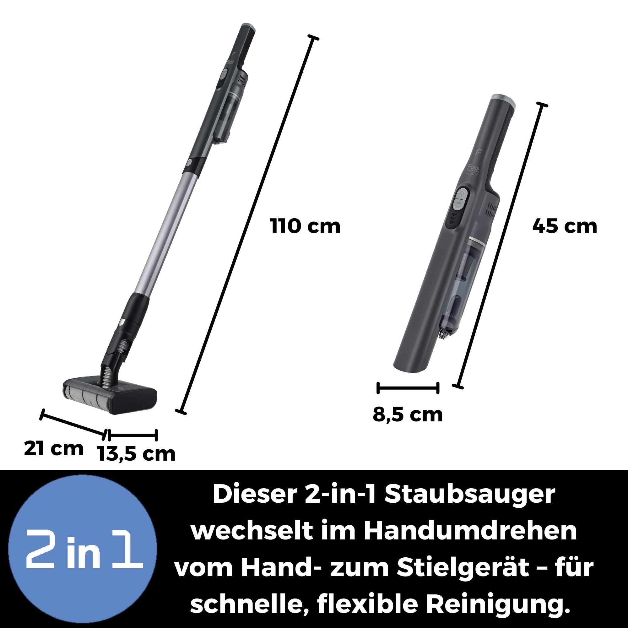 fakir-as-1480-lt-akku-staubsauger-180w-30-min-laufzeit image 3