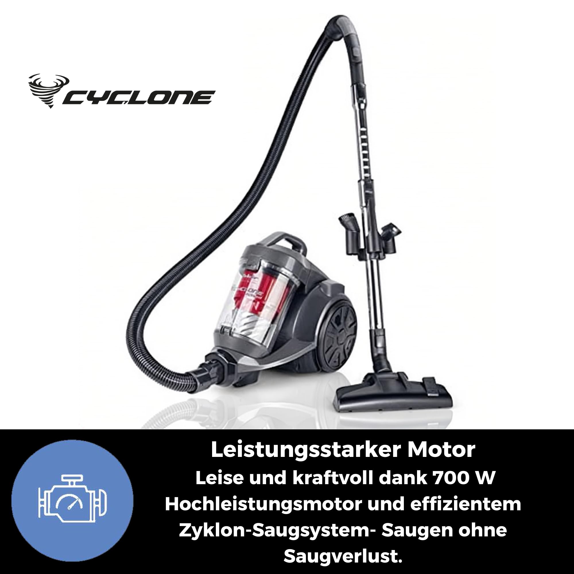 fakir-bl-240-trend-staubsauger-beutellos-700w-anthrazit-rot image 4
