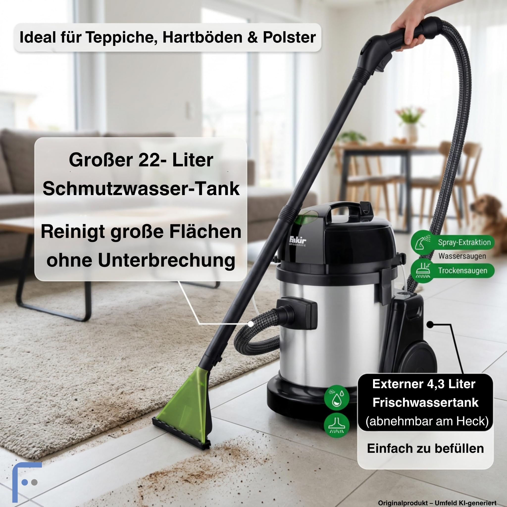 fakir-premium-sr-9800-s-nass-trockensauger-waschsauger-1600w image 3