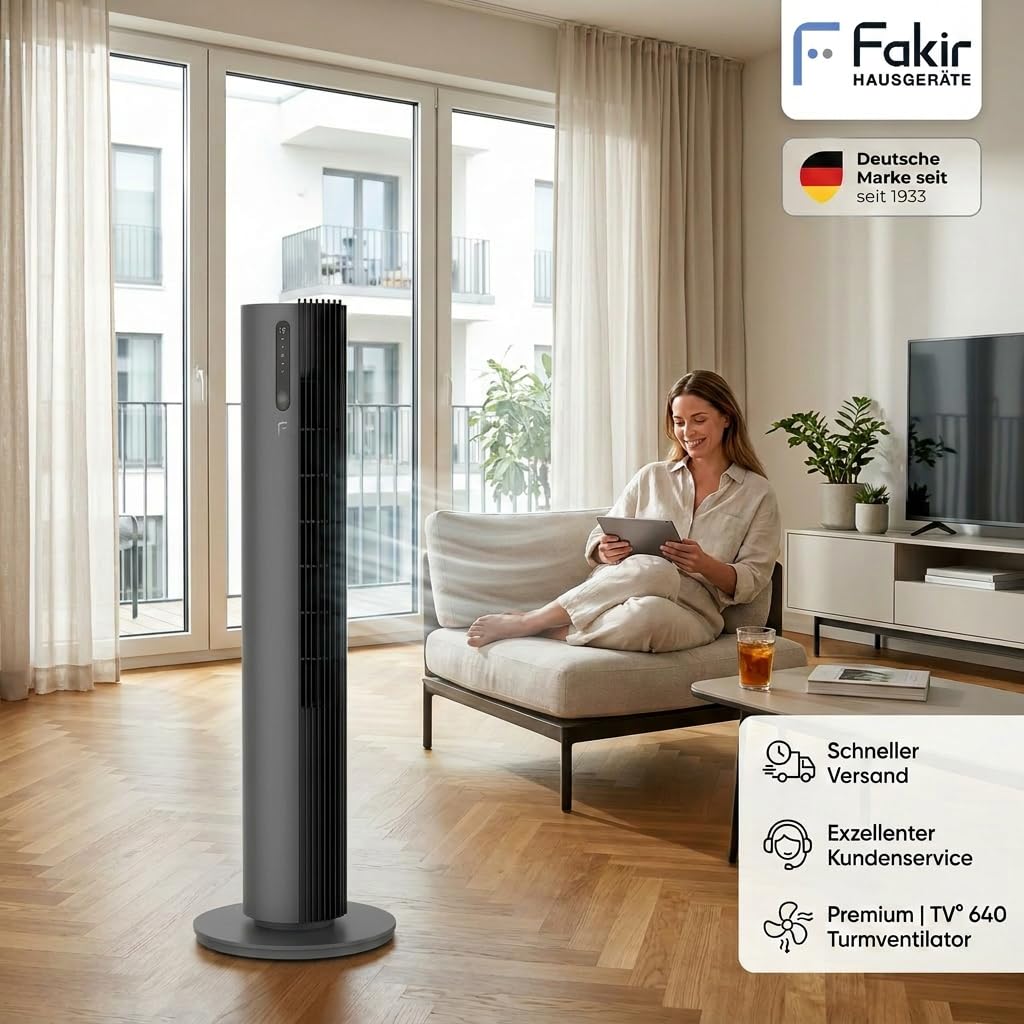 fakir-tv-640-turmventilator-anthrazit-leise-32-db image 7