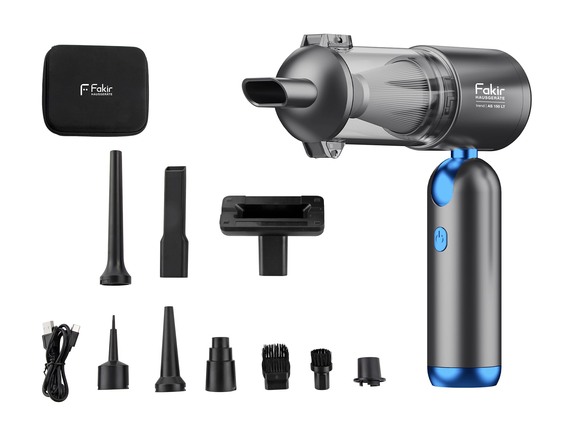 fakir-trend-as-150-lt-akku-handstaubsauger-anthrazit-blau-17-kpa image 4