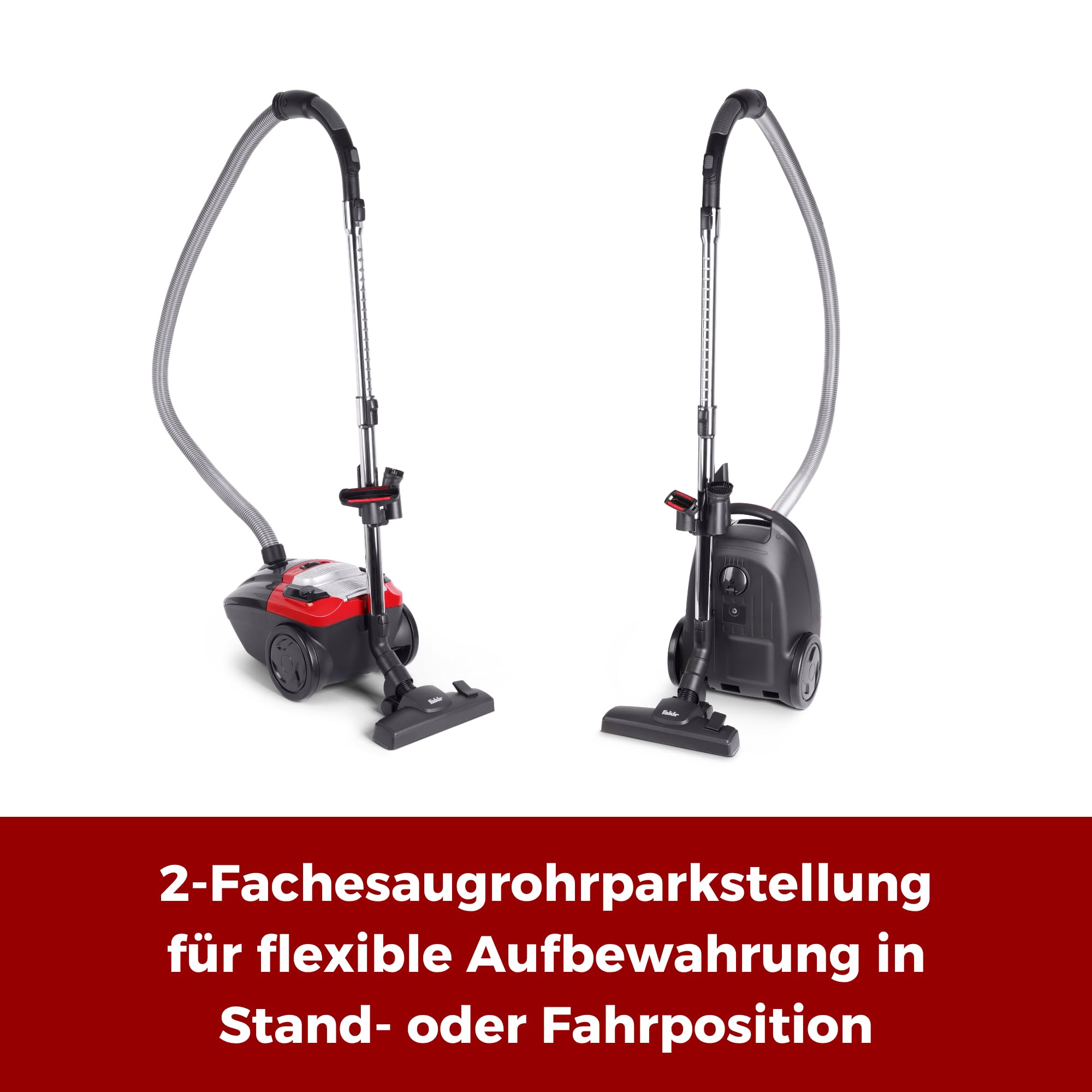 fakir-red-vac-power-staubsauger-mit-beutel-700-w-rot image 3