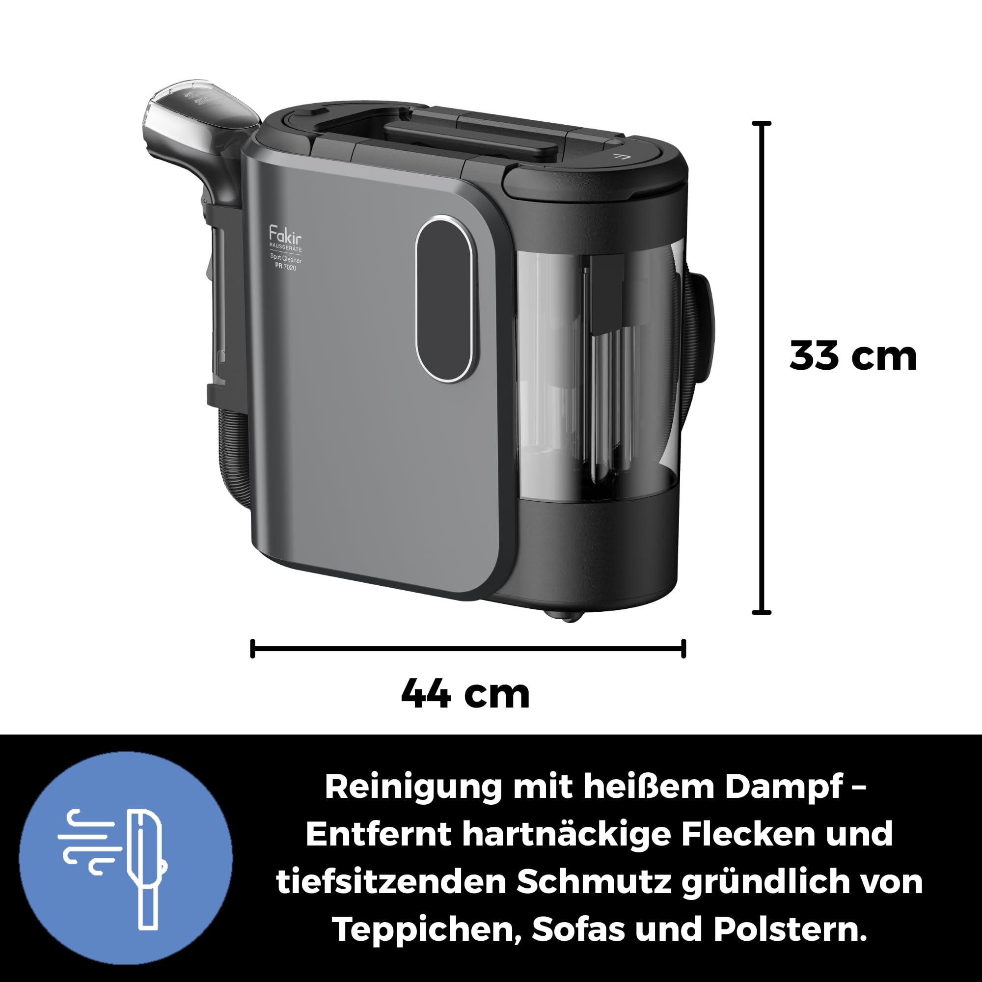 fakir-pr-7020-spot-cleaner-dampfreiniger-polsterreiniger-2000w image 7