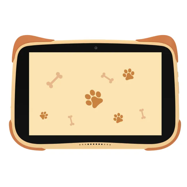 kiano-alpha-kid-kindertablet-braun-orange-lerntablet image 1