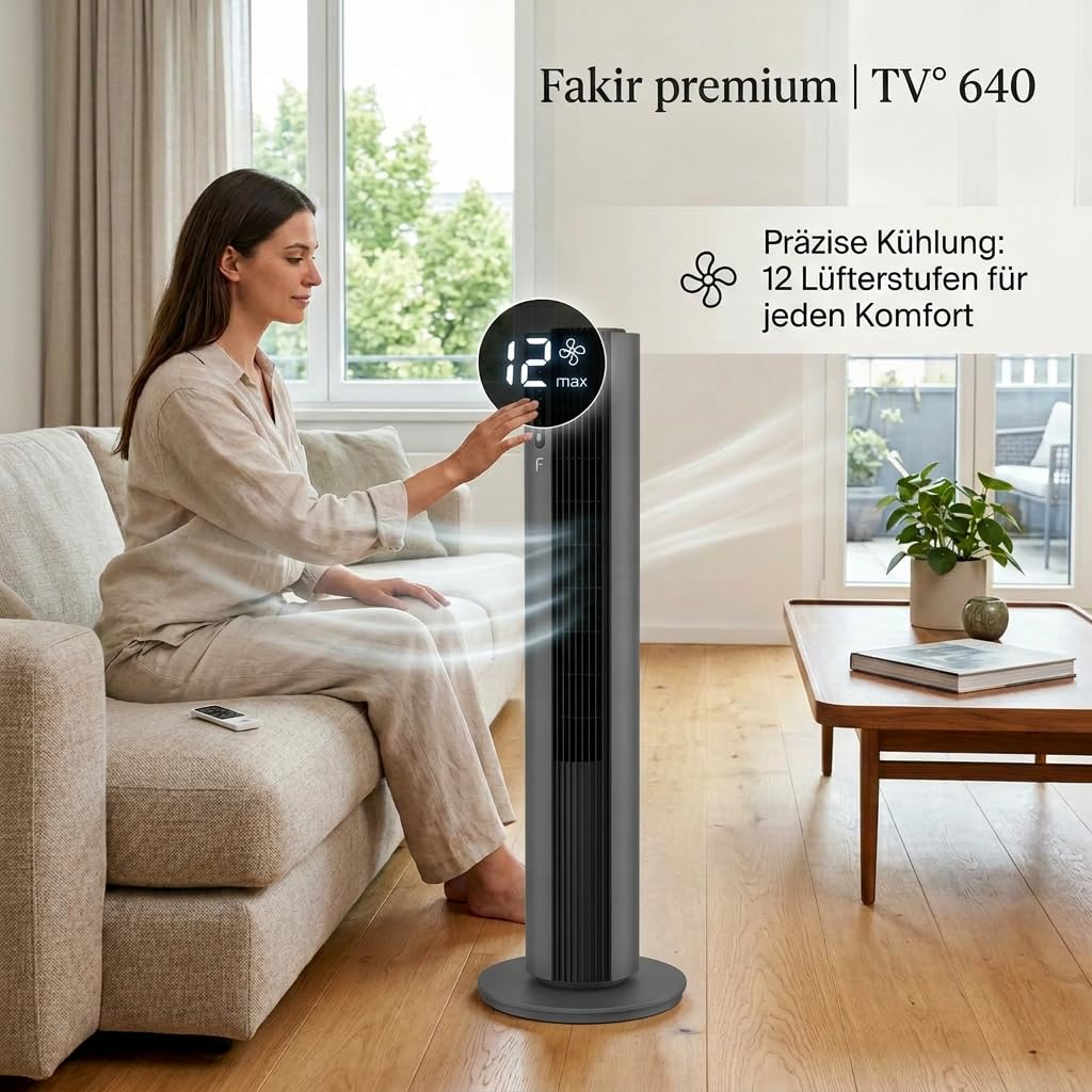 fakir-tv-640-turmventilator-anthrazit-leise-32-db image 3