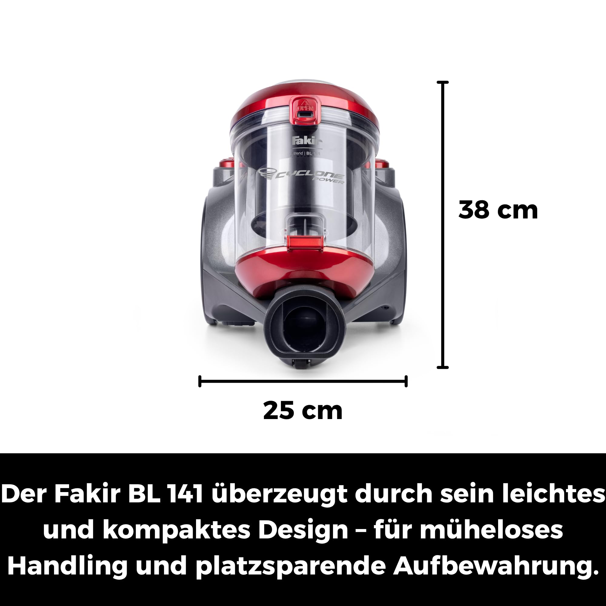 fakir-trend-bl-141-staubsauger-beutellos-700w-anthrazit-rot image 8