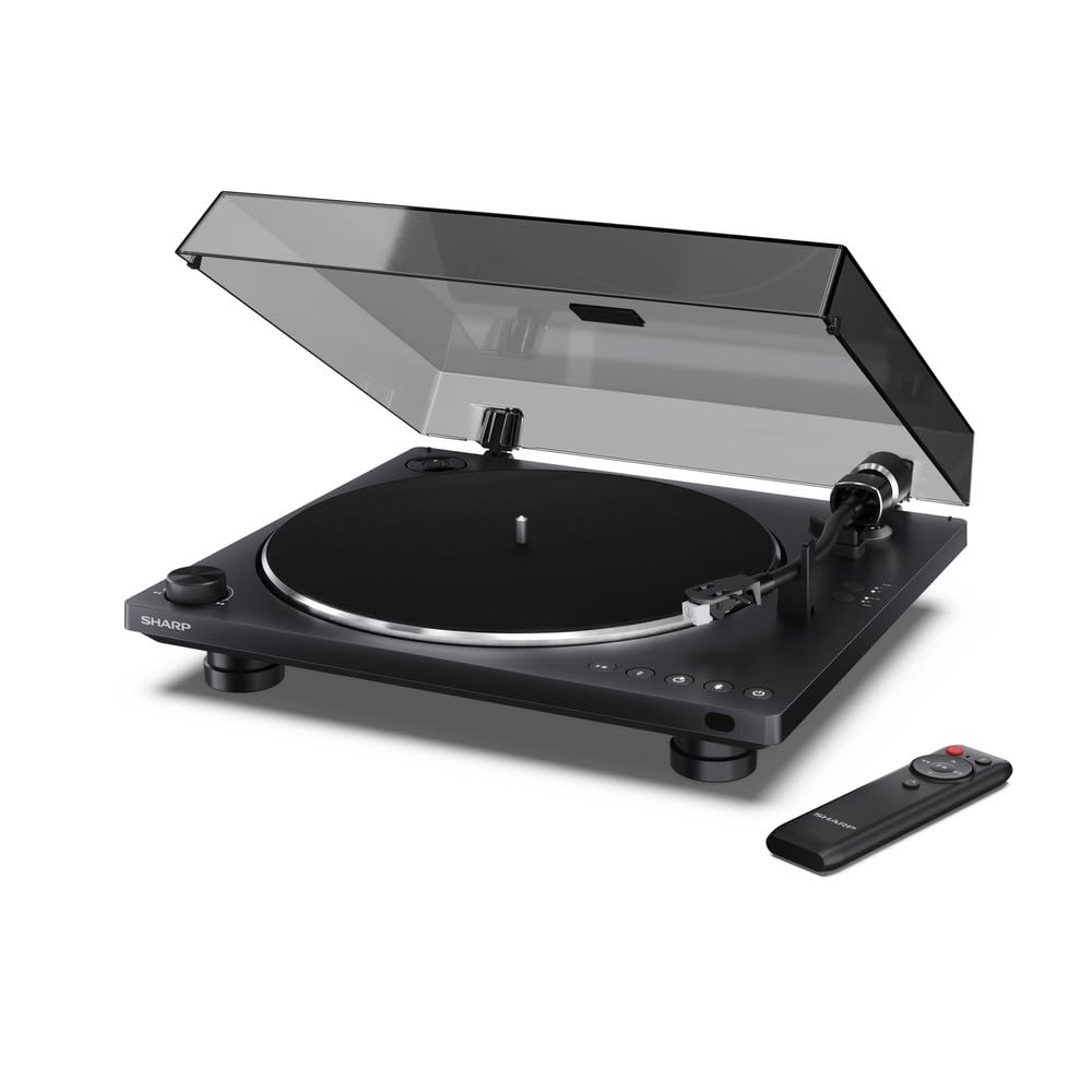 sharp-rp-tt100-plattenspieler-bluetooth-vollautomat-tiefschwarz image 1