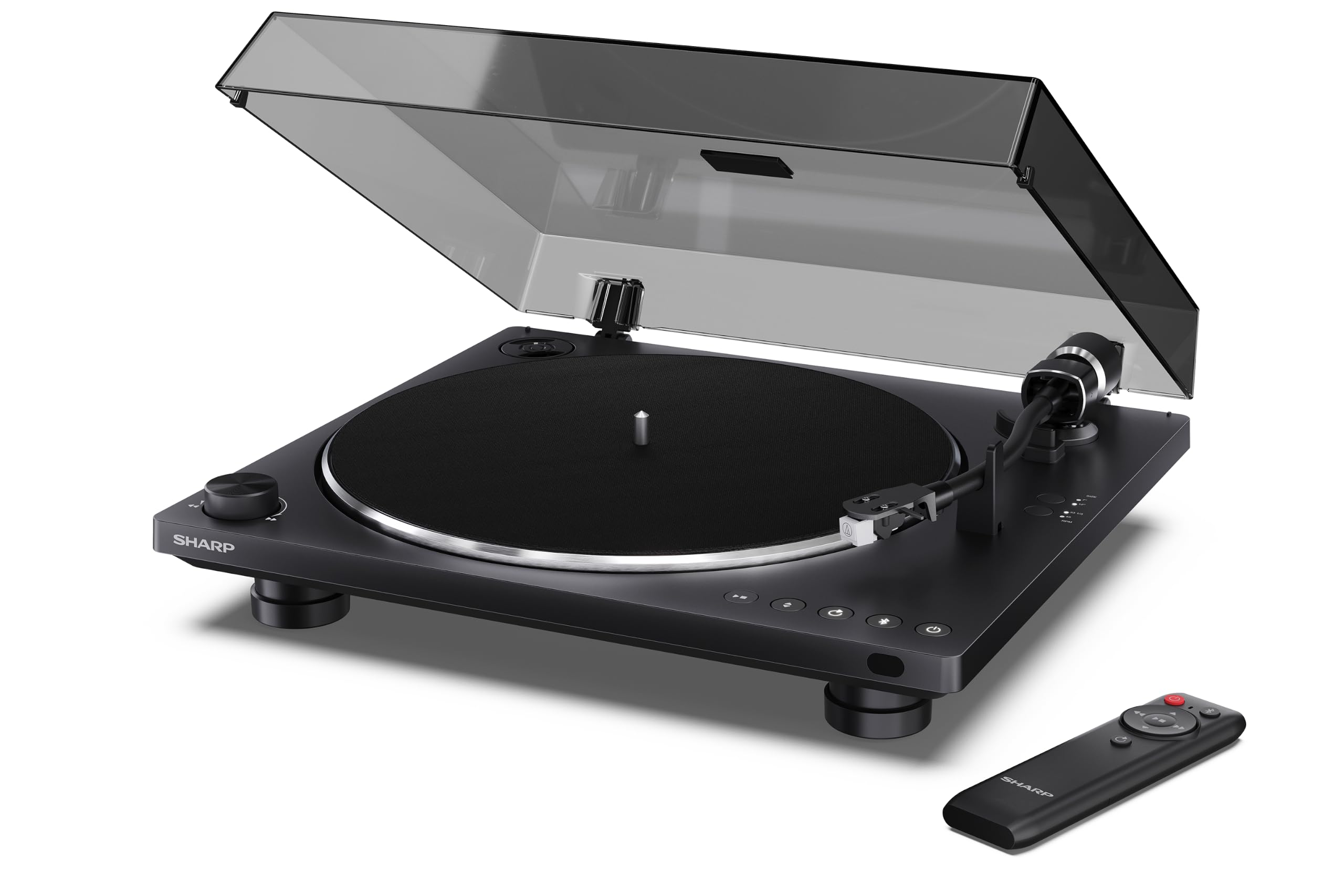sharp-rp-tt100-plattenspieler-bluetooth-vollautomat-tiefschwarz image 8