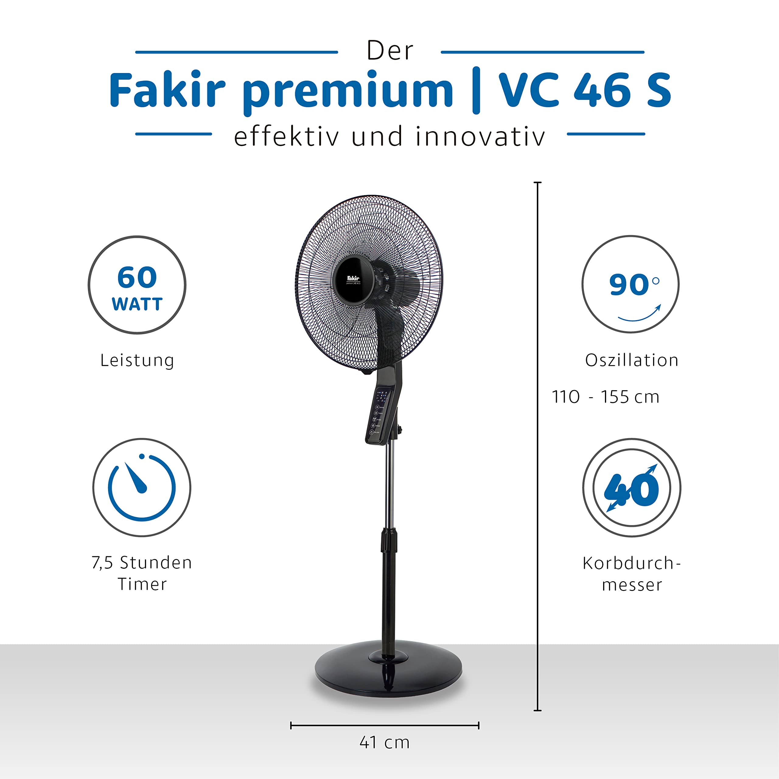 fakir-vc-46-s-standventilator-wei-60w-mit-fernbedienung image 3