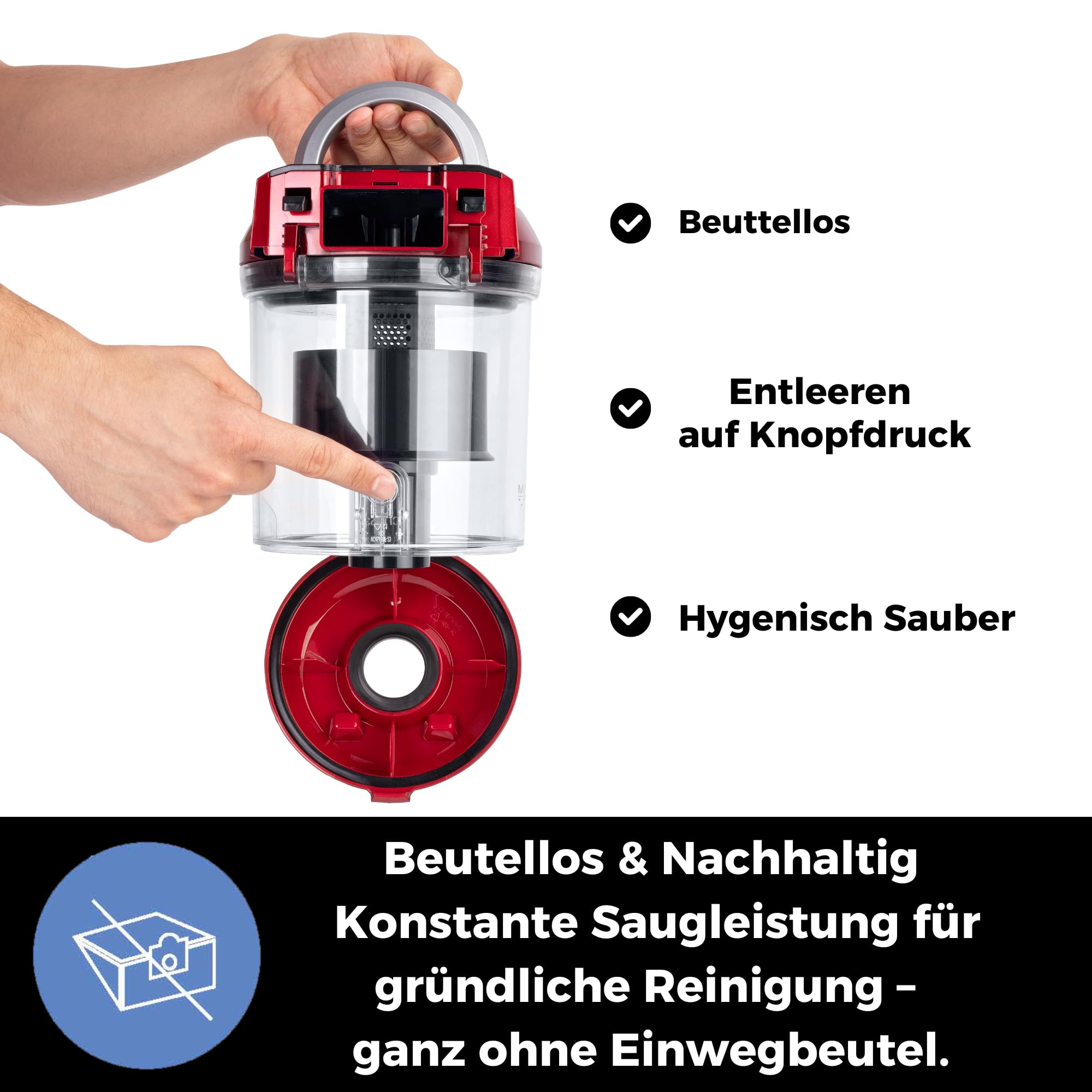 fakir-trend-bl-141-staubsauger-beutellos-700w-anthrazit-rot image 3