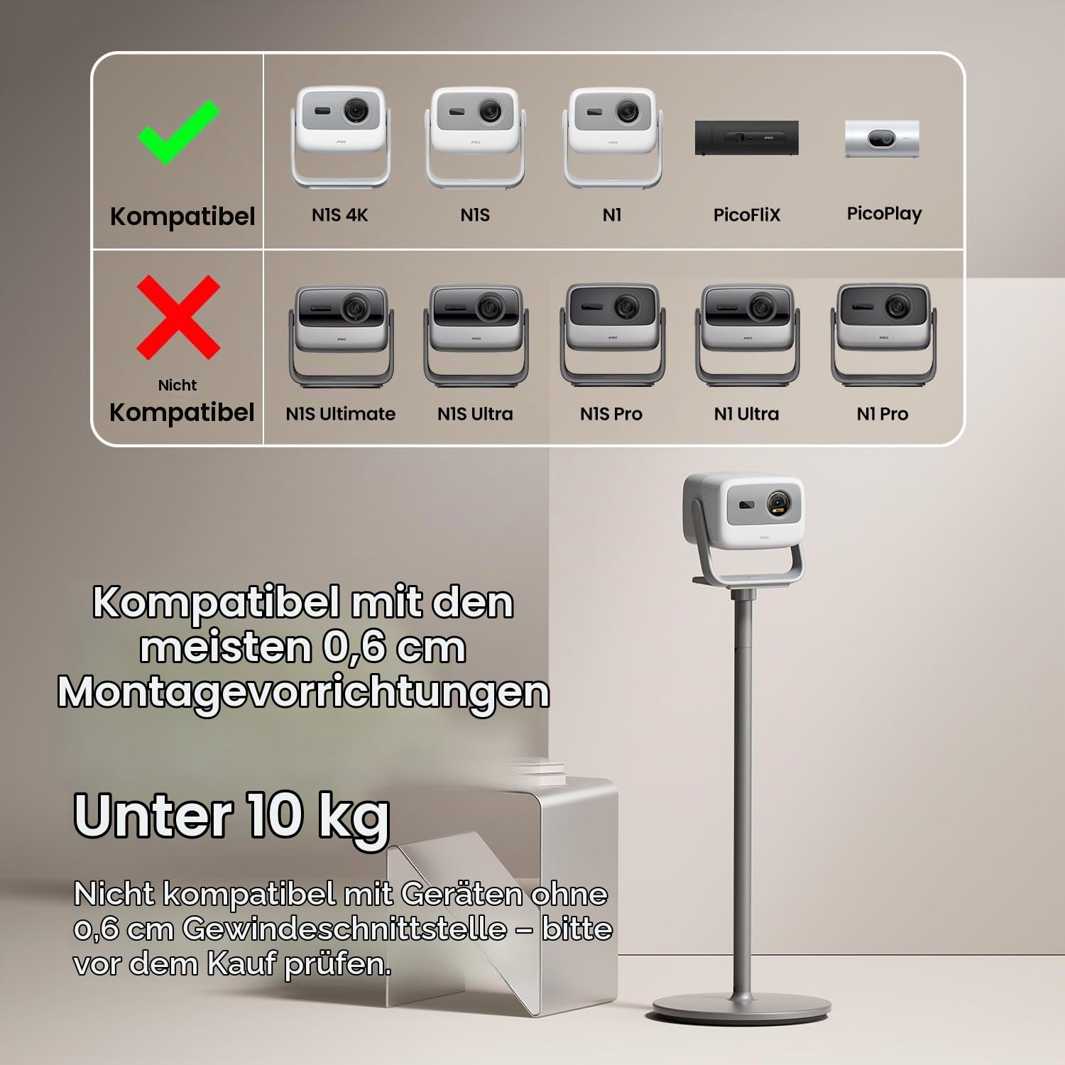 jmgo-n1s-bodenst-nder-projektorst-nder-aluminium-grau image 2