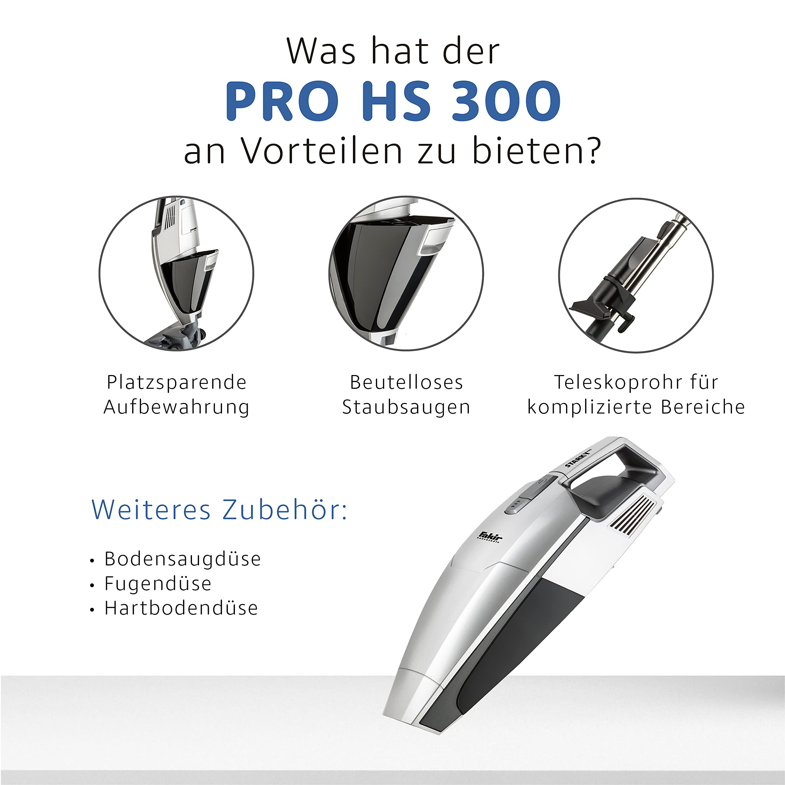 fakir-starky-pro-hs-300-stielstaubsauger-700w-beutellos image 5
